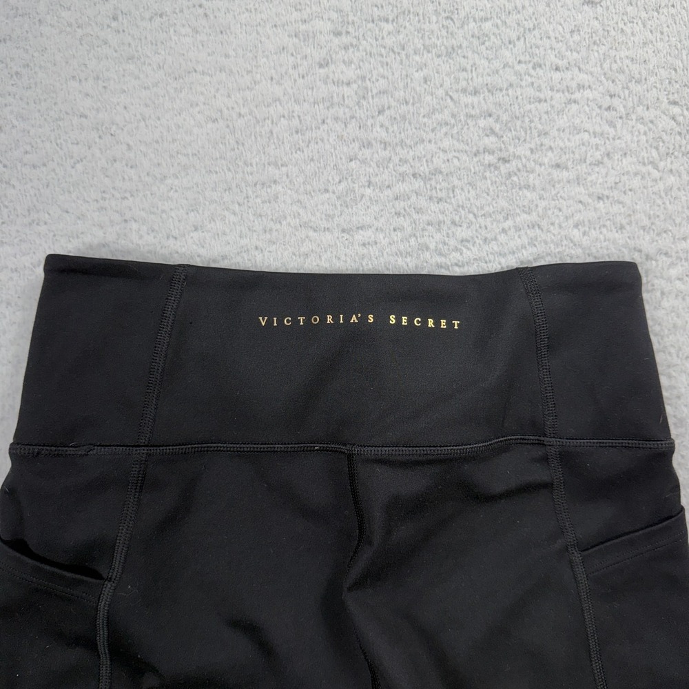 Victoria's Secret Women's Black 3/4 Length Yoga Leggings 6/170/68A W25x23 Sport - Picture 8 of 9